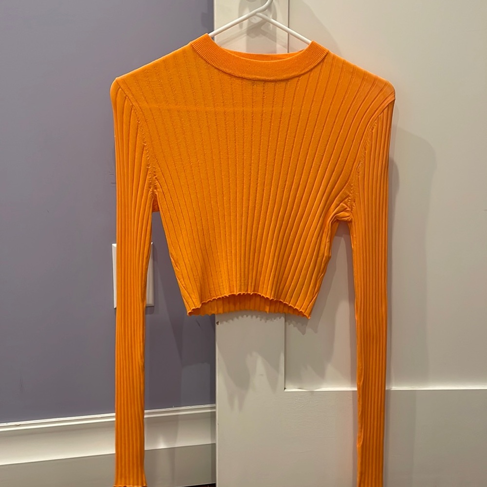 Zara knit orange sweater